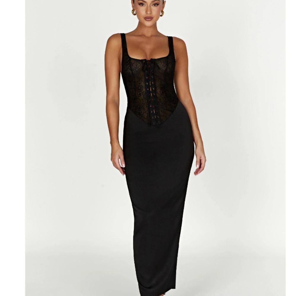 Meshki Octavia Lace Corset Maxi Dress